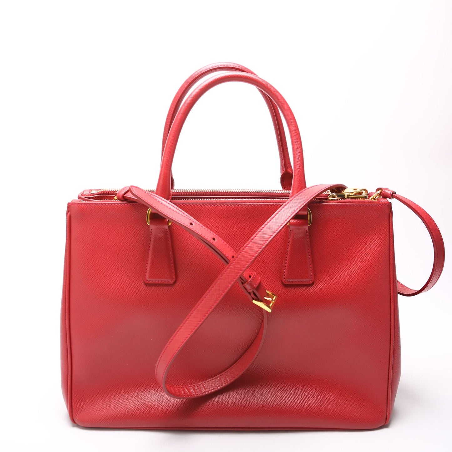 Prada Saffiano Galleria Large Red Bag