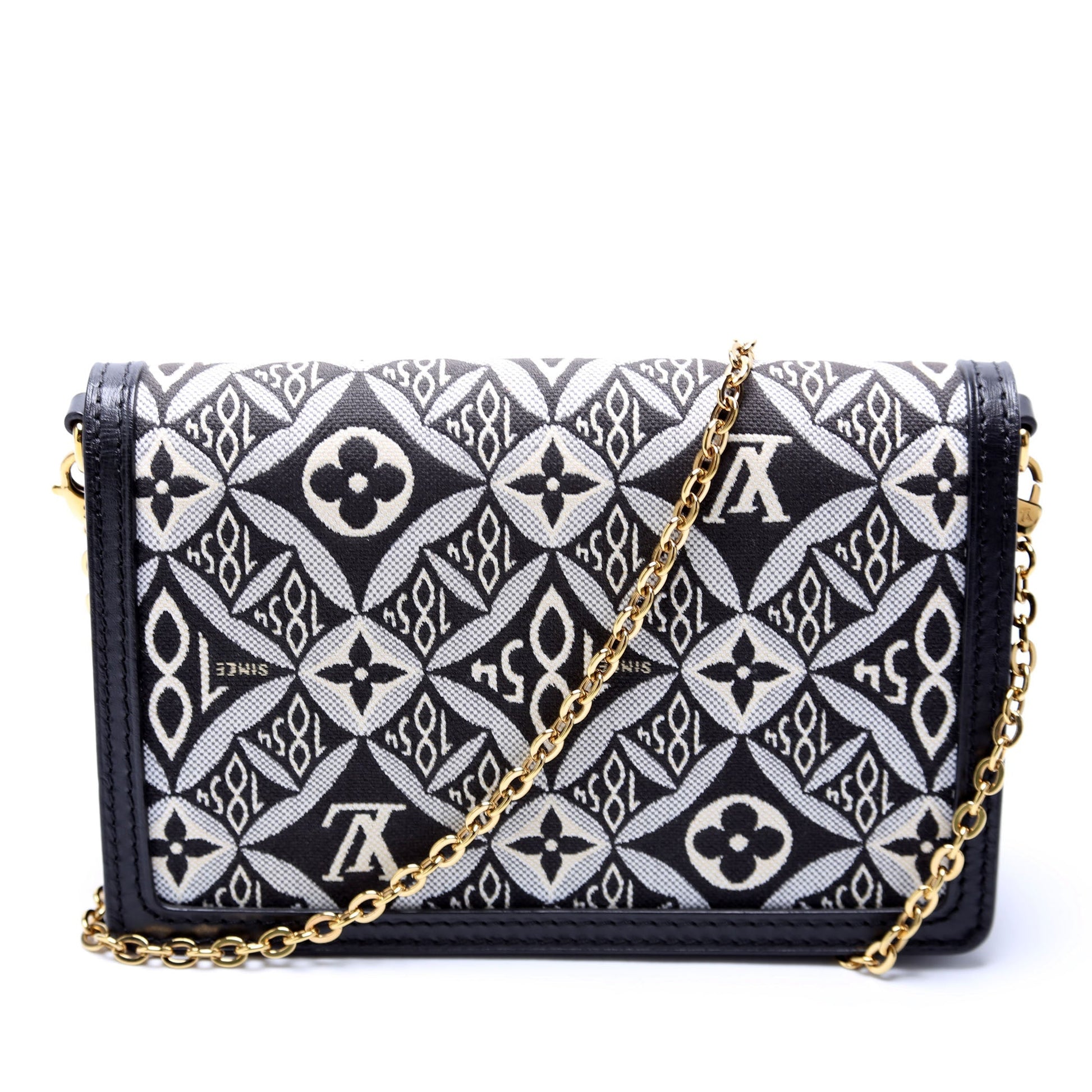Louis Vuitton Dauphine Chain Wallet Since 1854 Jacquard Black