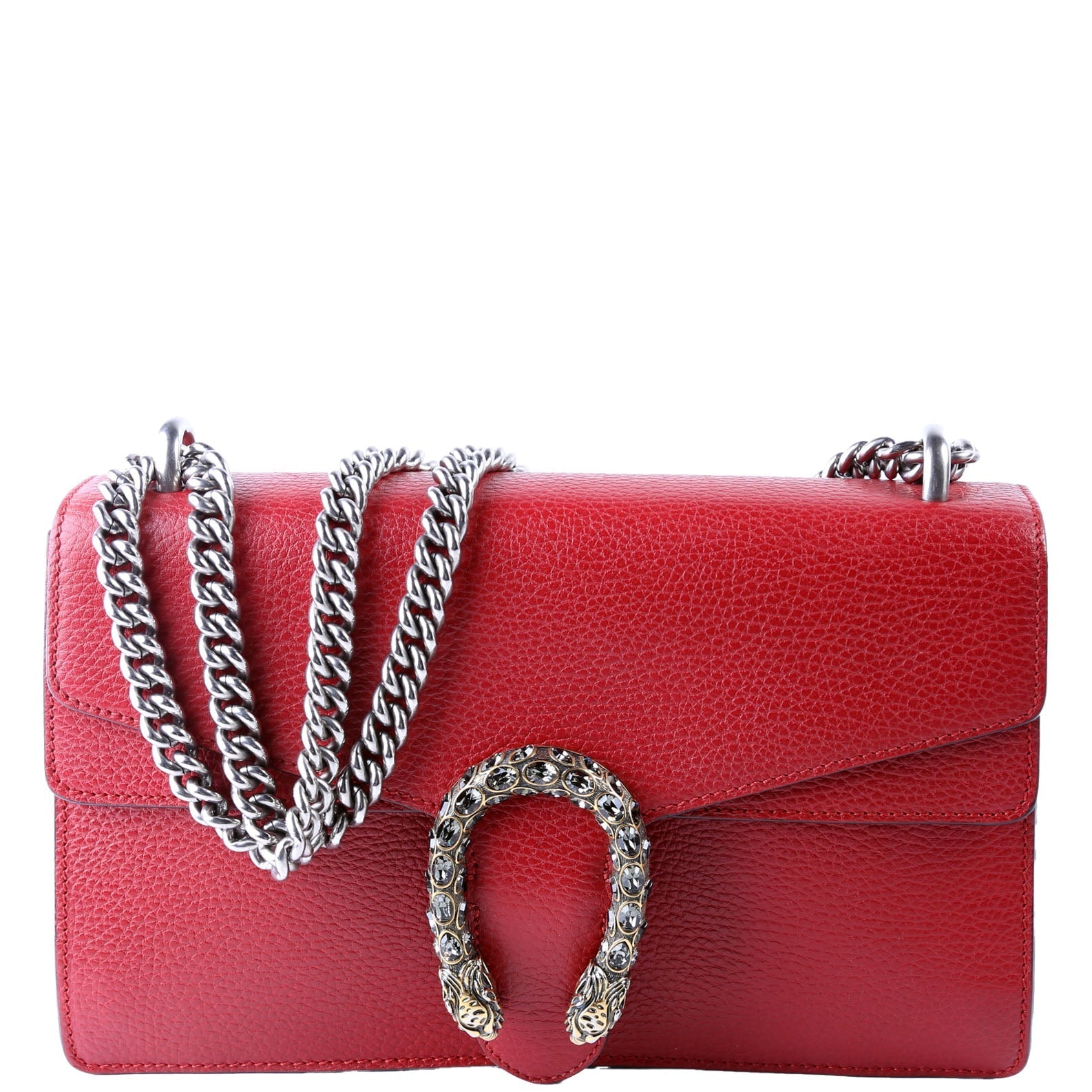 Gucci 400249 Dionysus Leather Shoulder Small Red Bag