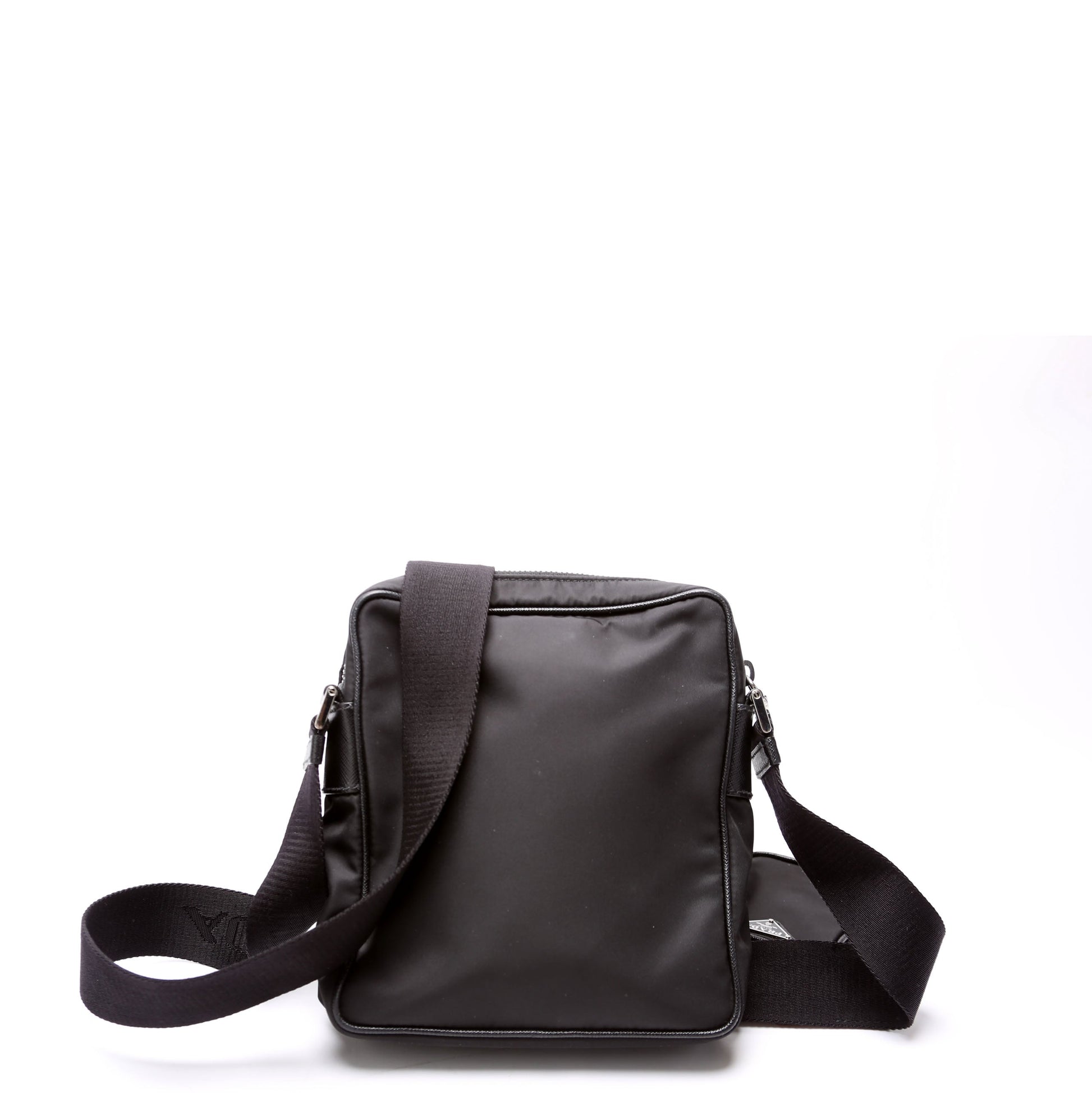 Prada 2VH112 Re-Nylon/Saffiano Leather Shoulder Black Bag