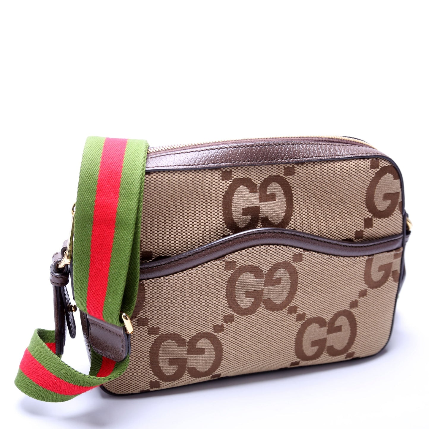 Gucci 675891 Jumbo GG Canvas Messenger Bag