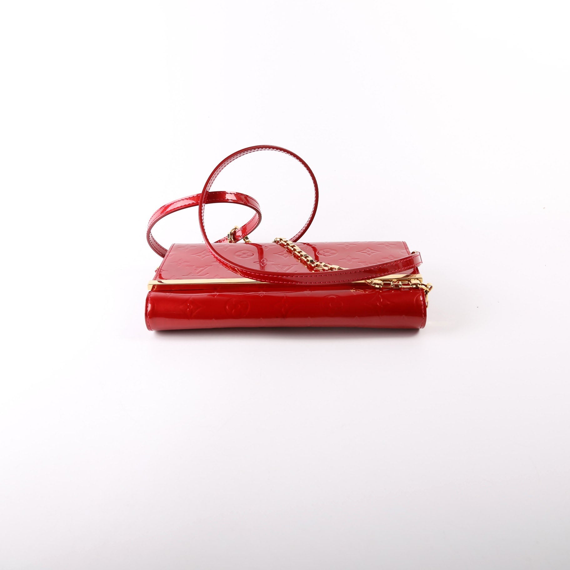 Louis Vuitton Ana Clutch Vernis Red