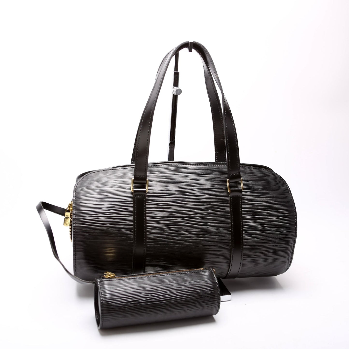 Louis Vuitton Soufflot With Pouch Epi Black