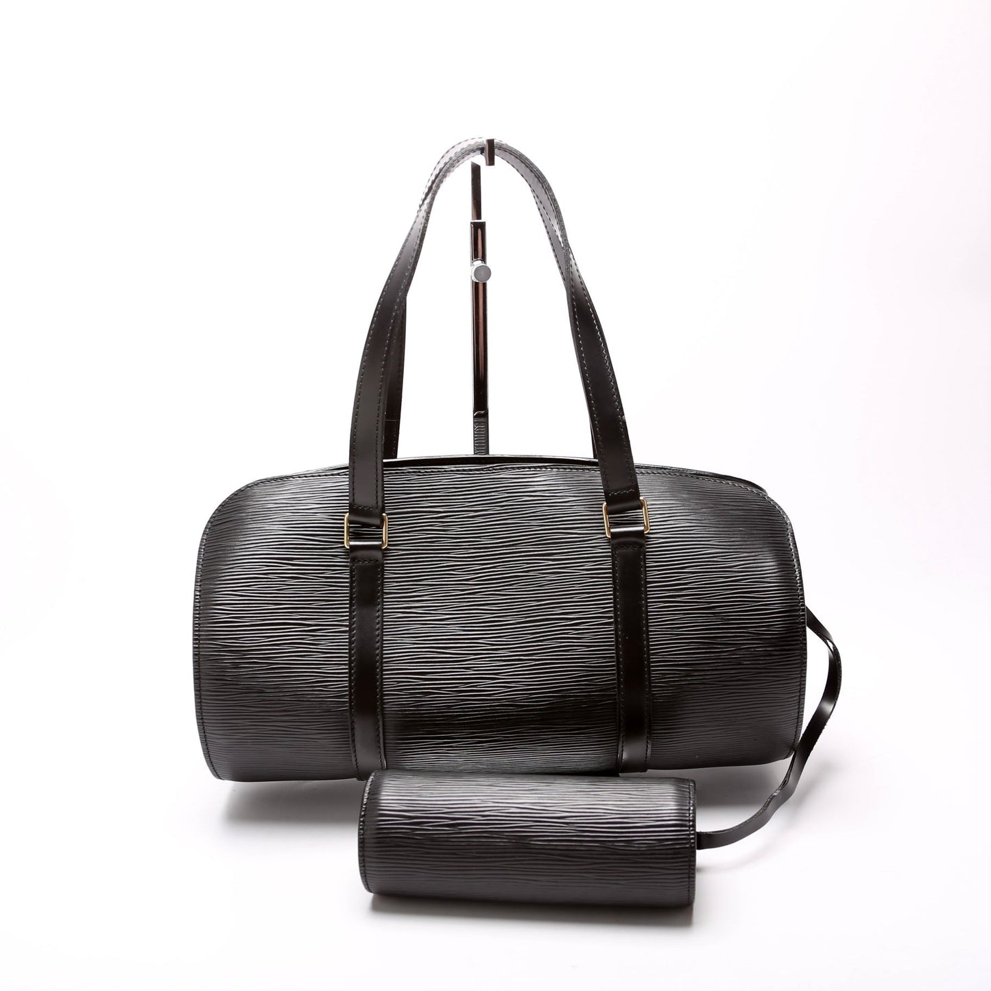 Louis Vuitton Soufflot With Pouch Epi Black