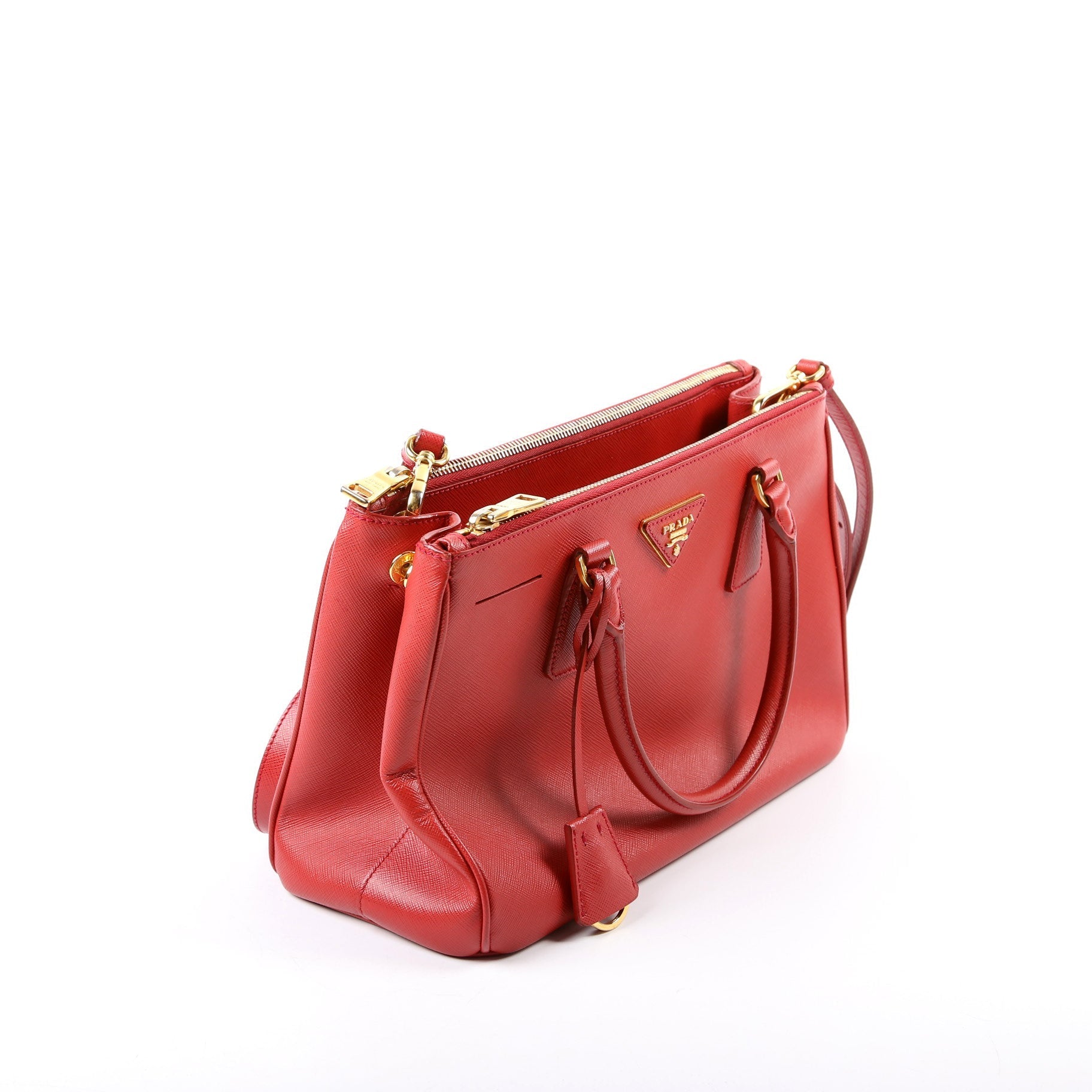 Prada Saffiano Galleria Medium Red Bag