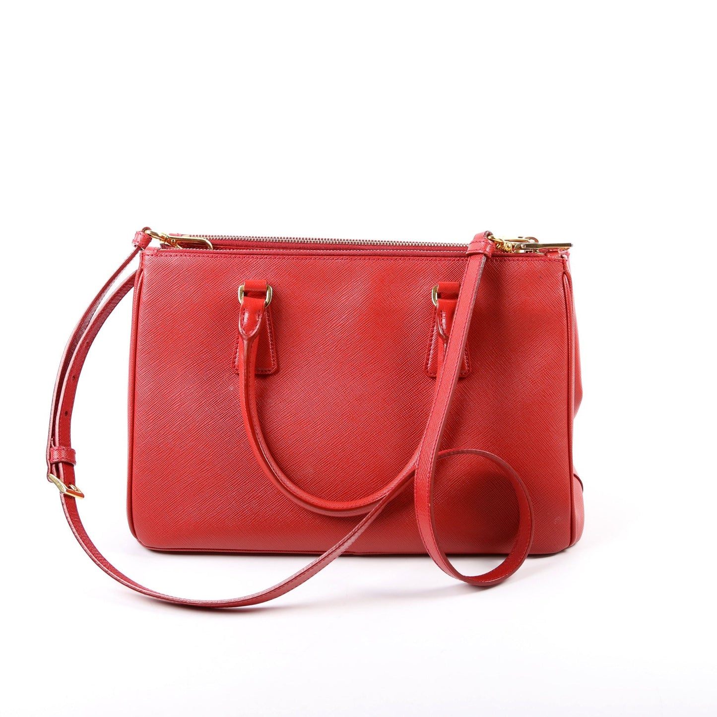 Prada Saffiano Galleria Medium Red Bag