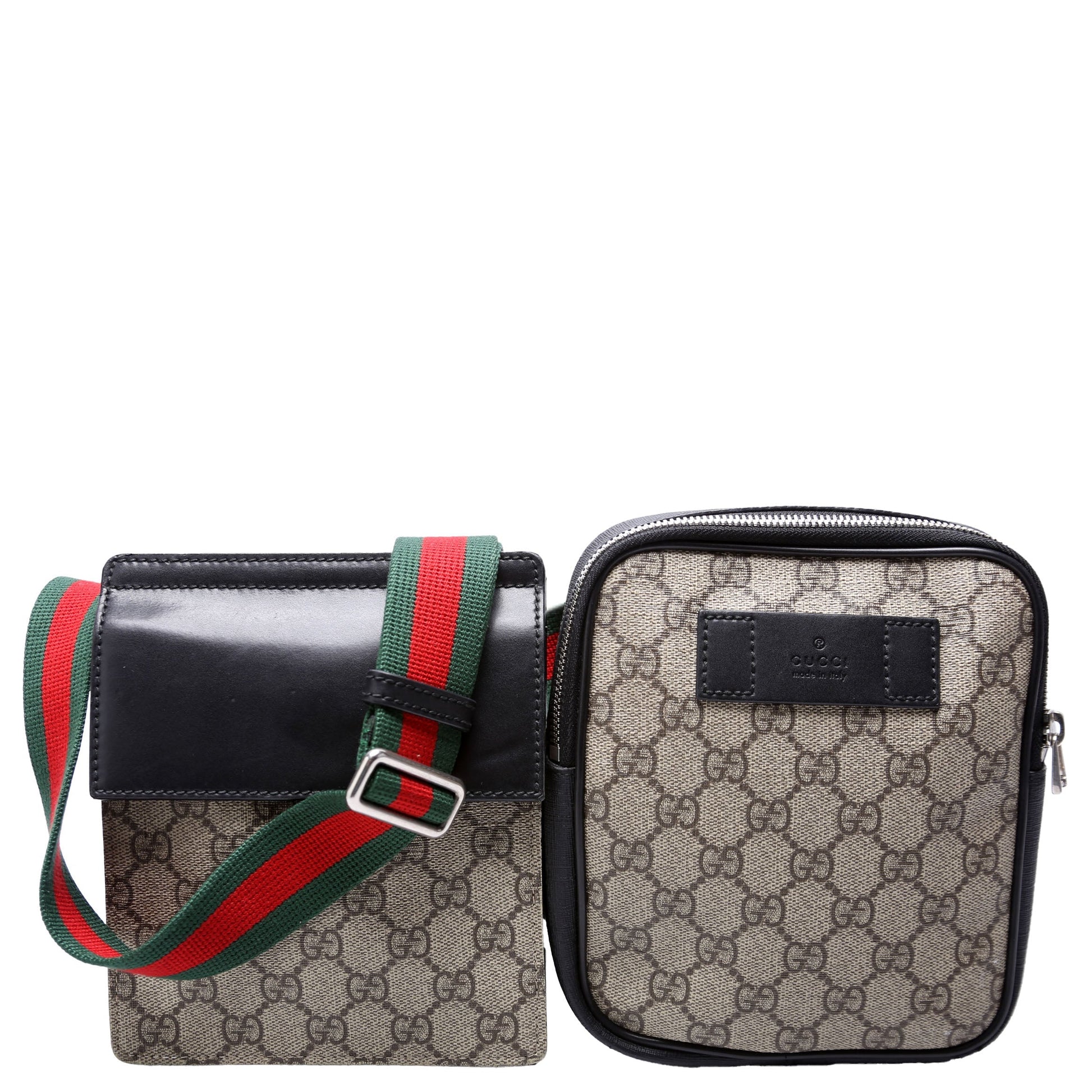 Gucci 450956 GG Supreme Belt Black Bag