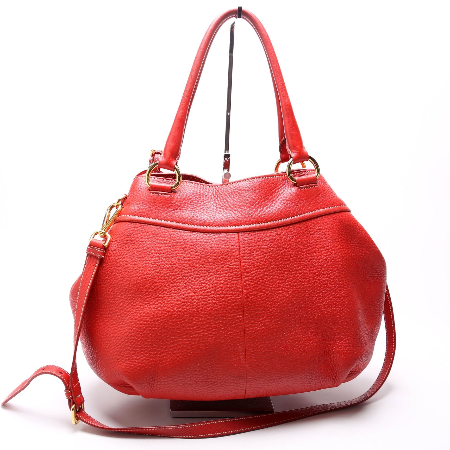 Prada Vitello Daino Lago Red Bag
