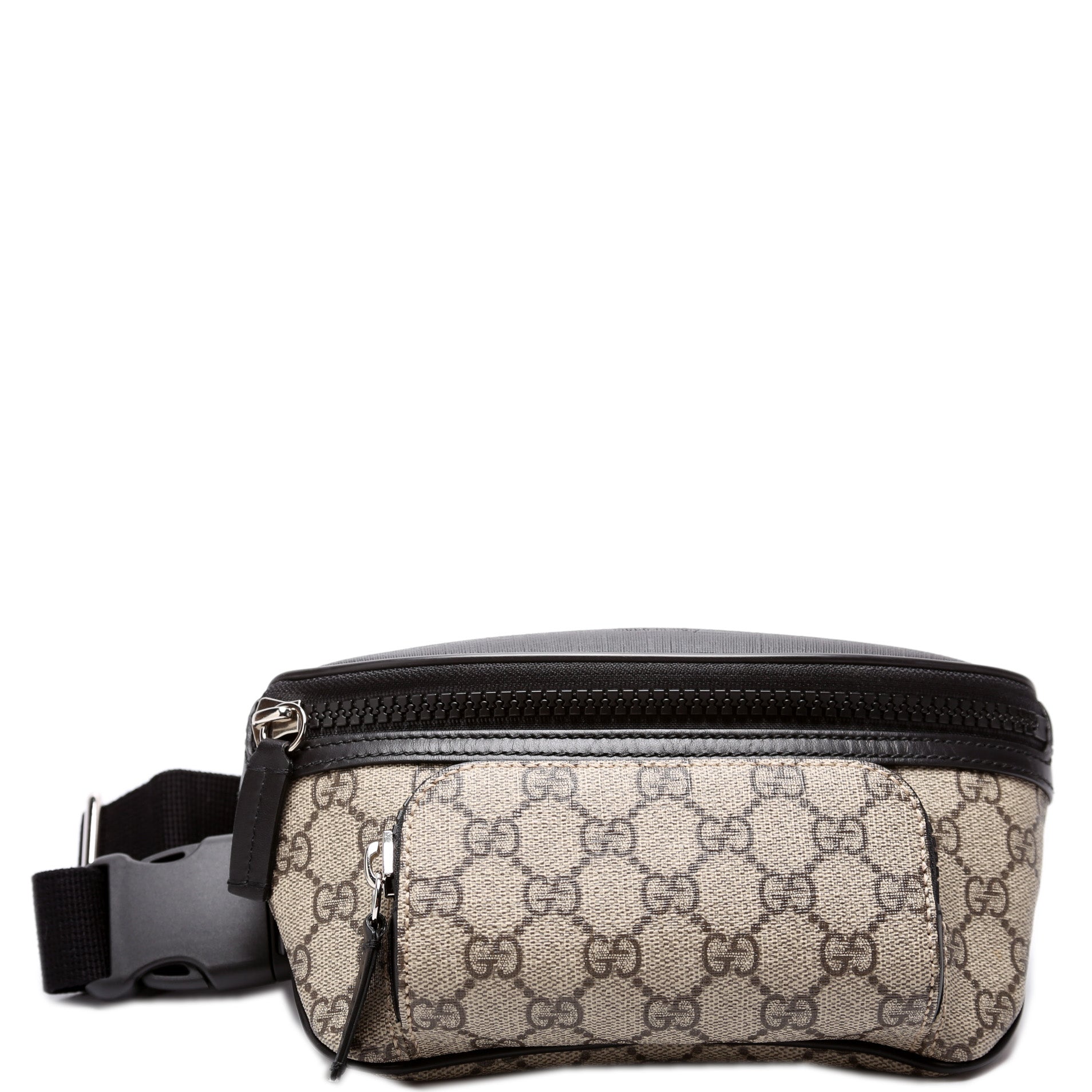 Gucci 450946 GG Supreme Belt Black/Beige Bag