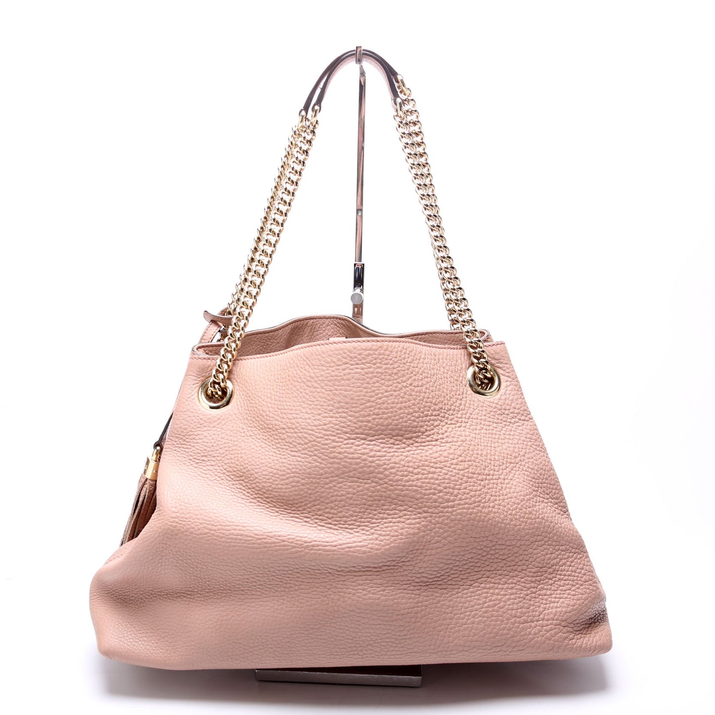 Gucci 308982 Soho Leather Shoulder Medium Beige Bag