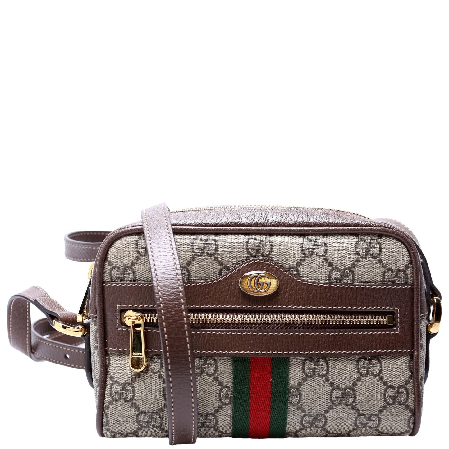 Gucci 517080 Ophidia Small Shoulder Brown Bag
