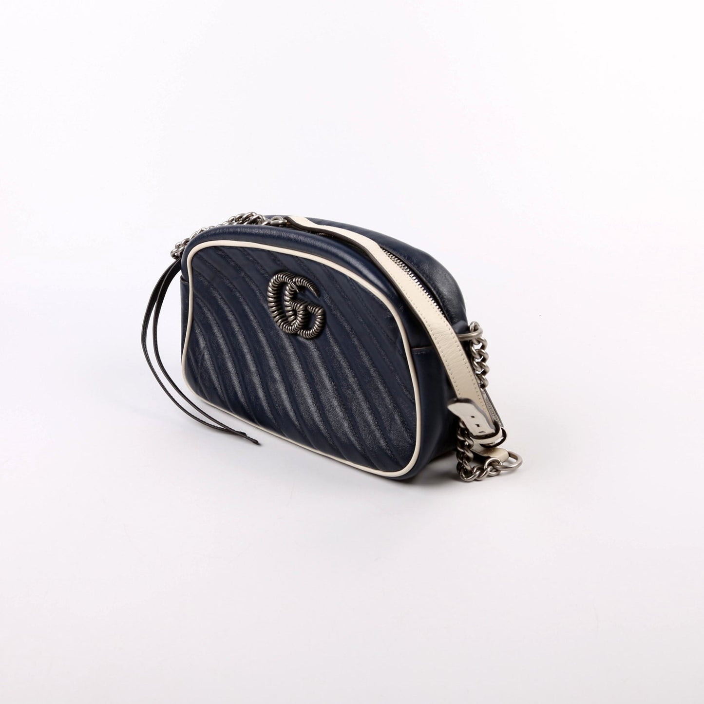 Gucci 447632 Small Leather Camera Blue Bag