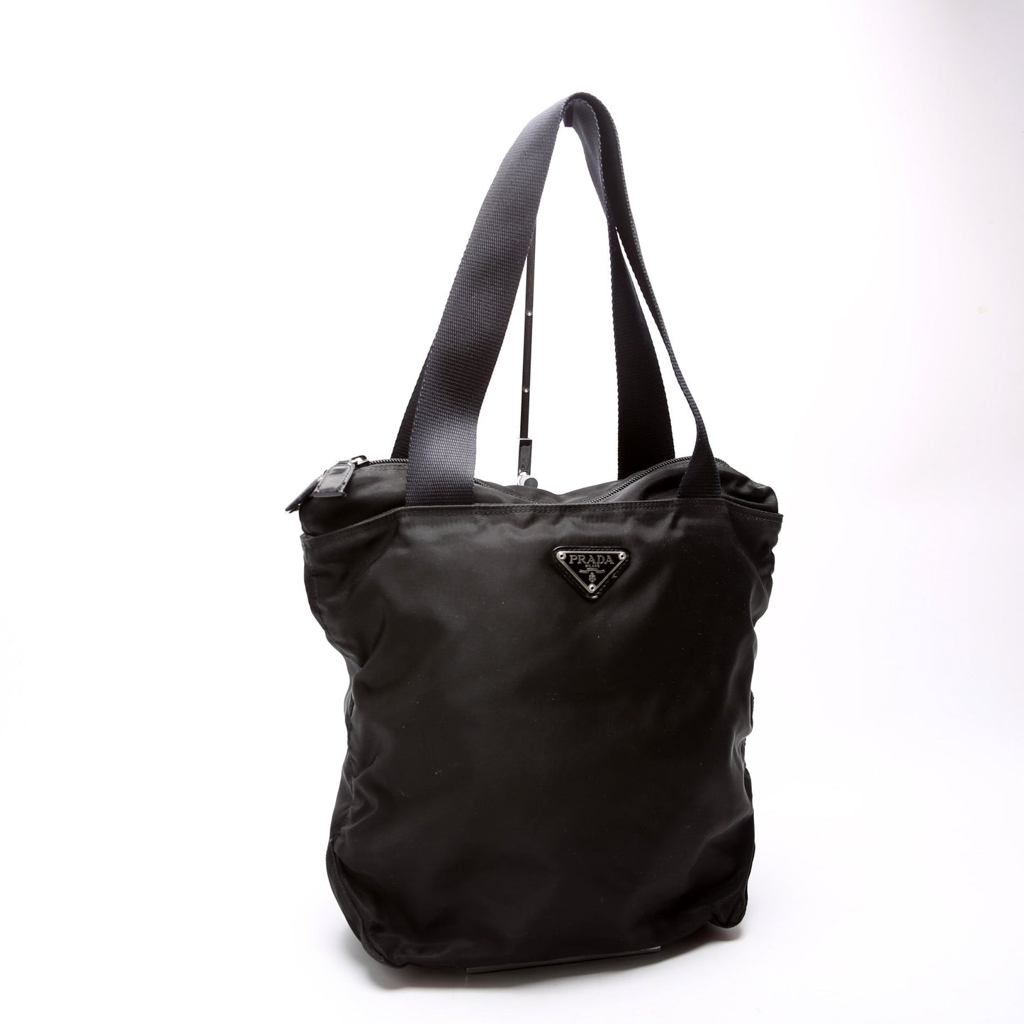 Prada Nylon Zip Tote Black Bag