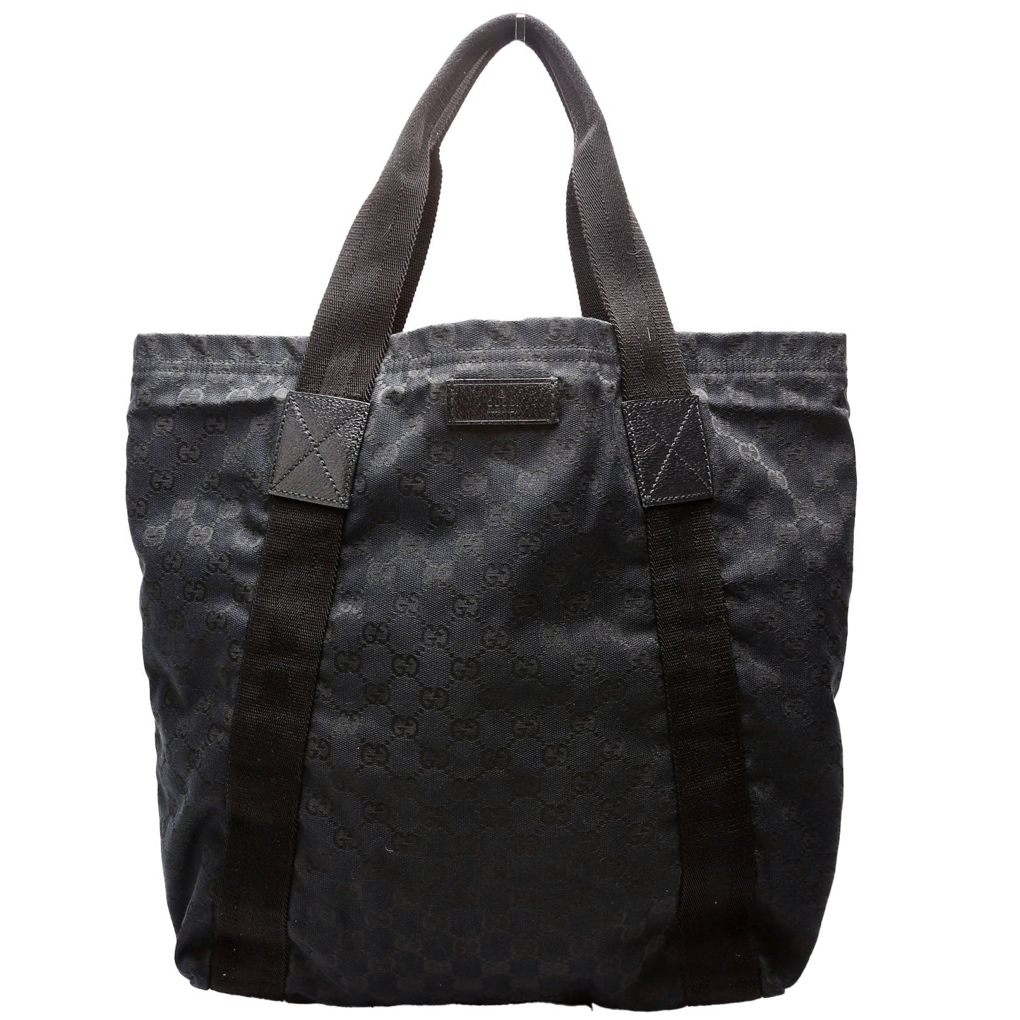 Gucci 189669 GG Canvas Tote Black Bag