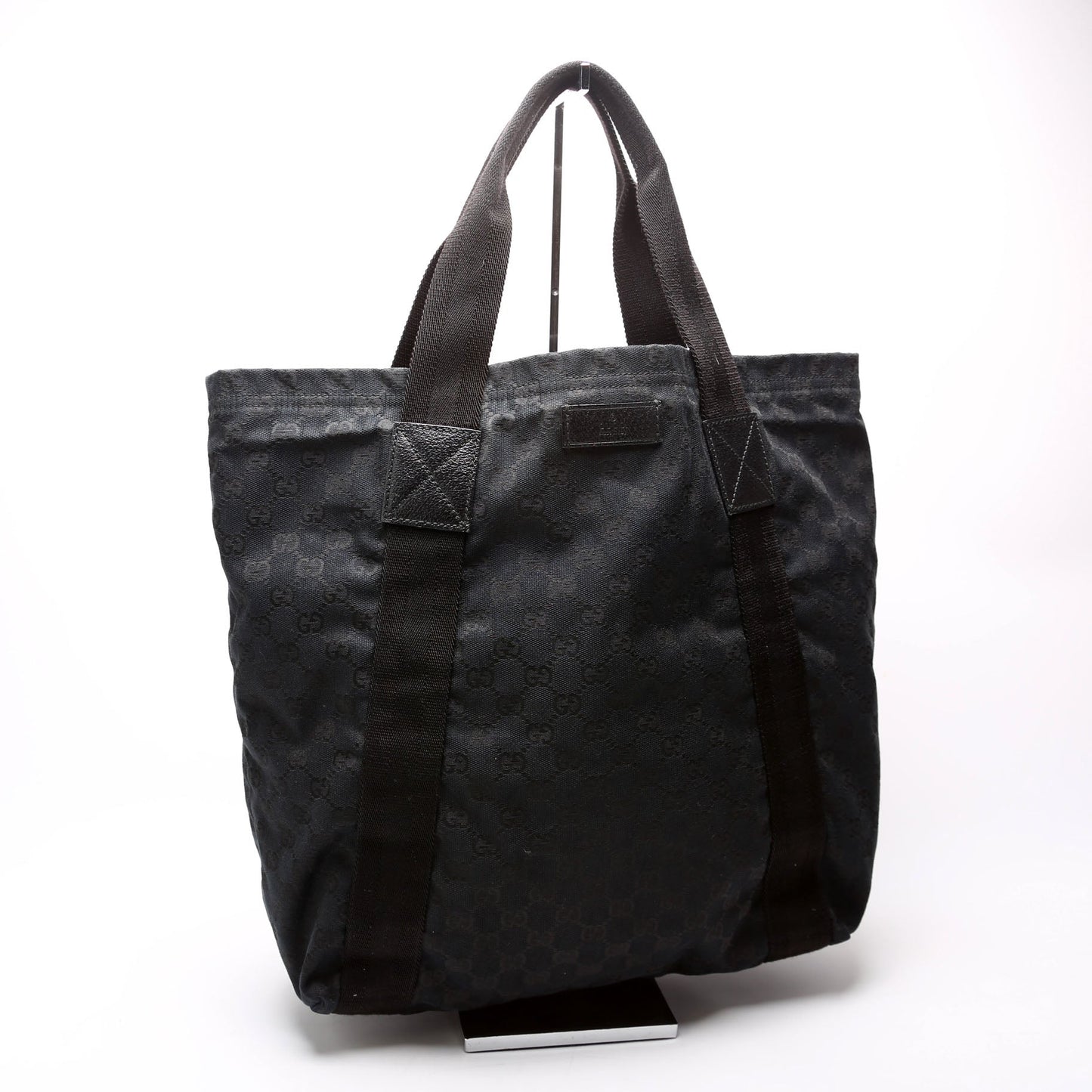 Gucci 189669 GG Canvas Tote Black Bag