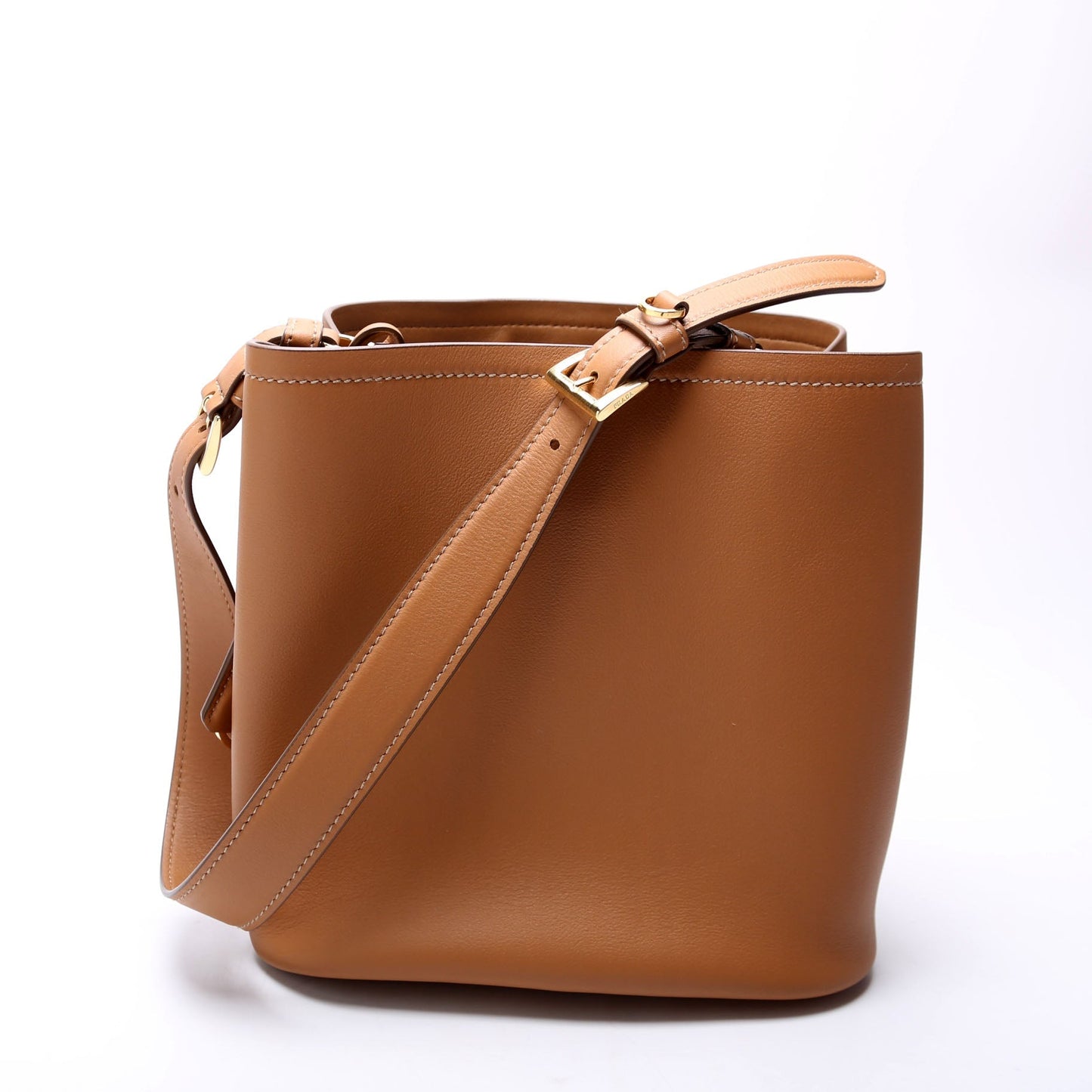 Prada Calfskin Leather Medium Brown Bag