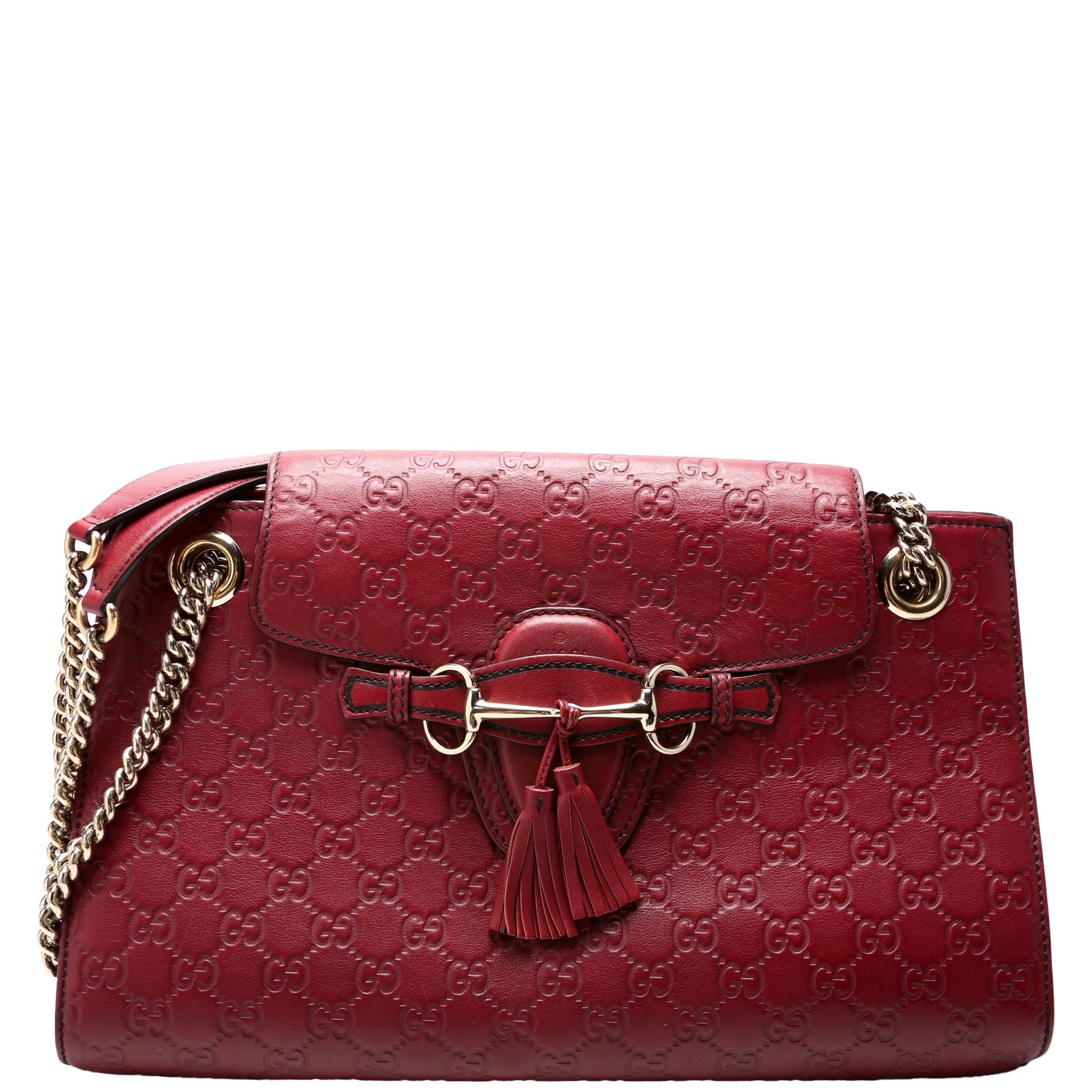 Gucci 295403 GG Canvas Emilie Chain Shoulder Bag