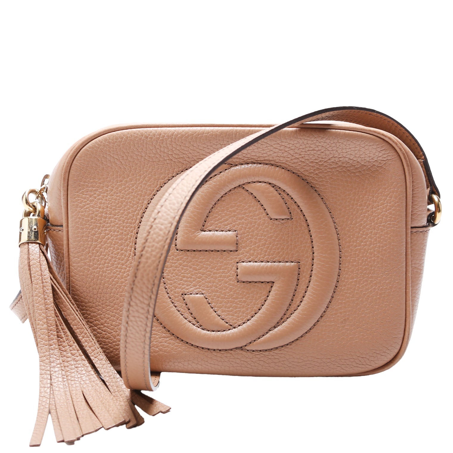 Gucci 308364 Soho Disco Crossbody Tan Bag