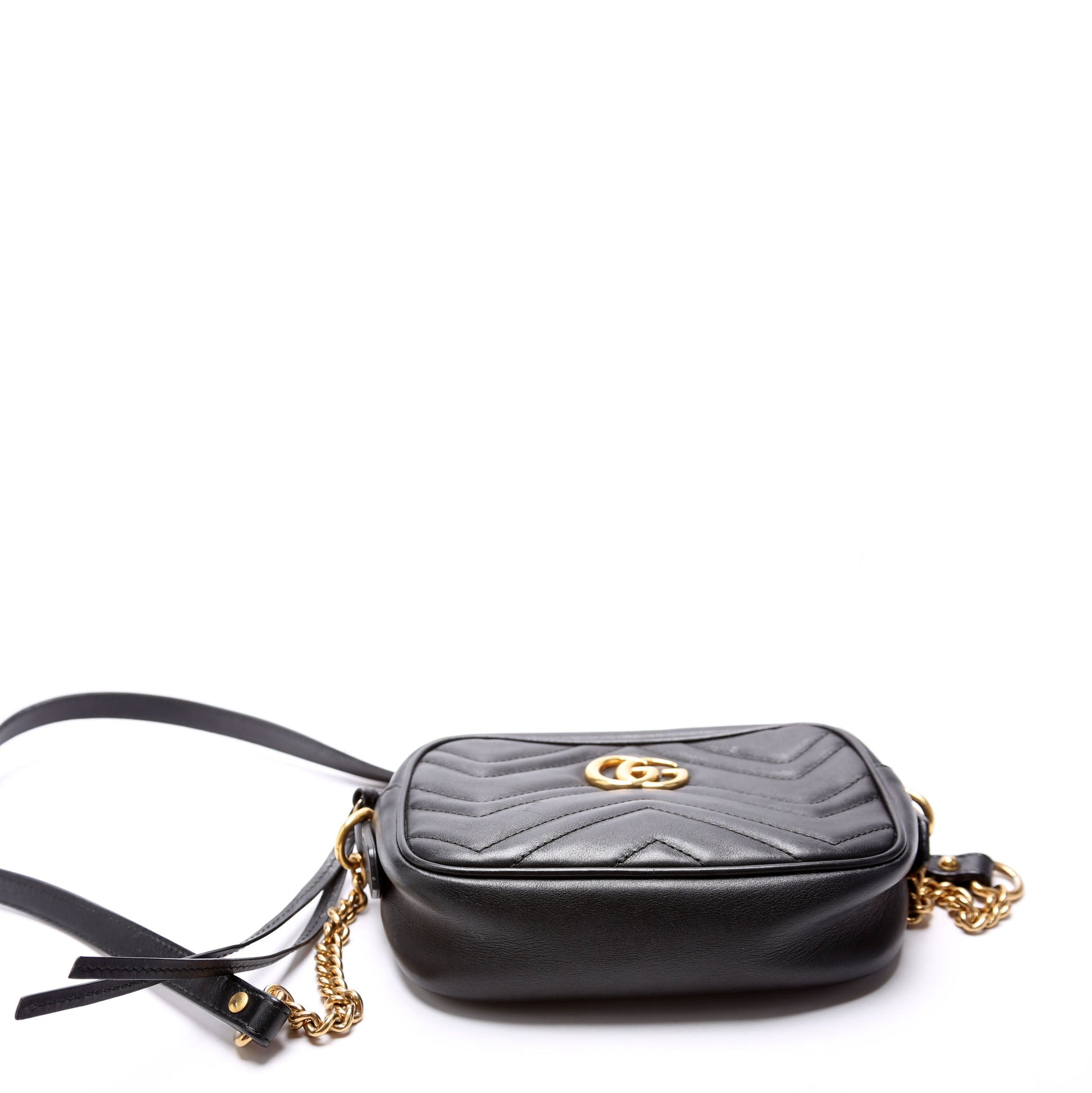 Gucci 448065 Marmont Mini Camera Black Bag