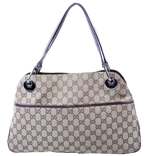 Gucci 121023 Eclipse Shoulder Medium Brown Bag