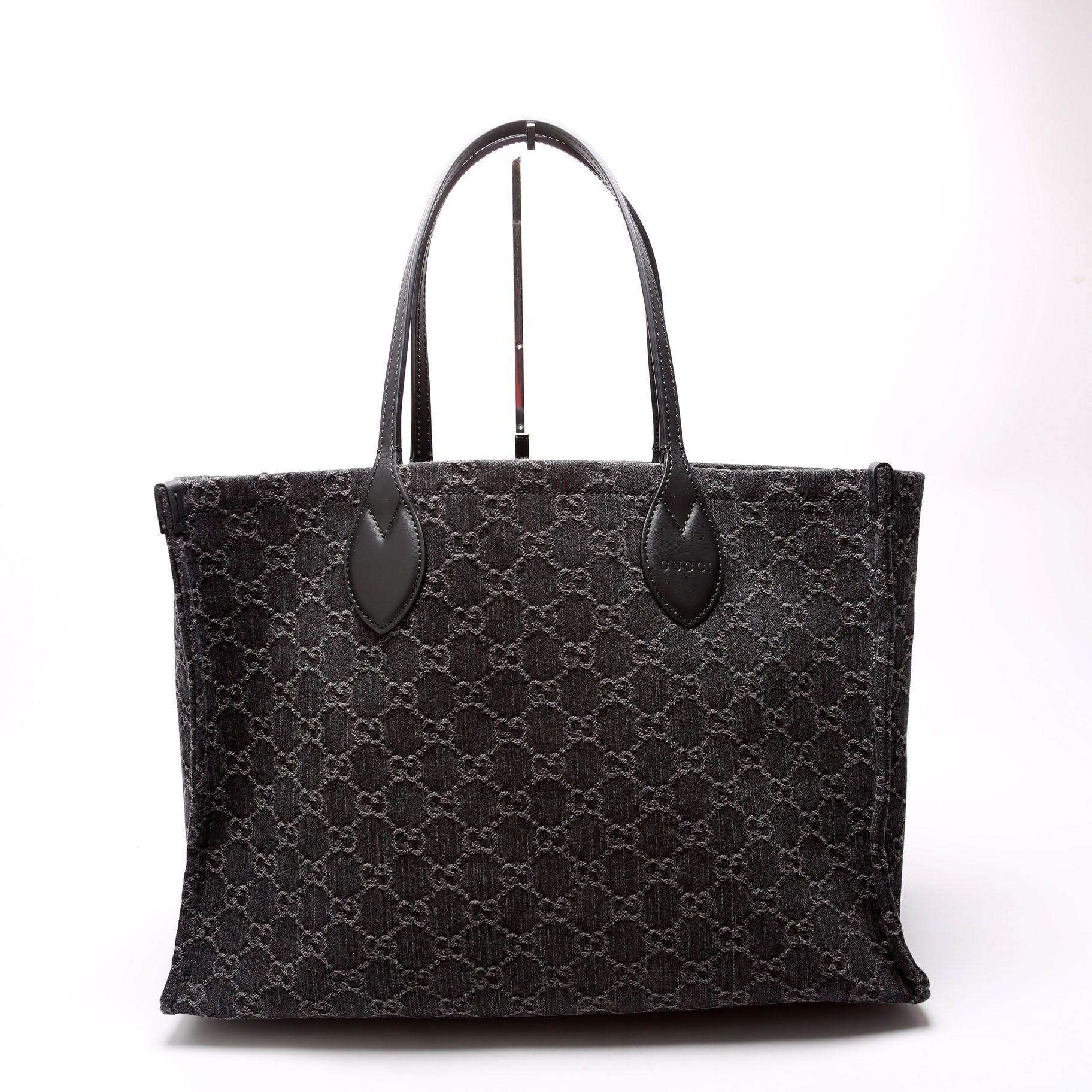 Gucci 772176 Summer Tote Large Denim Black Bag