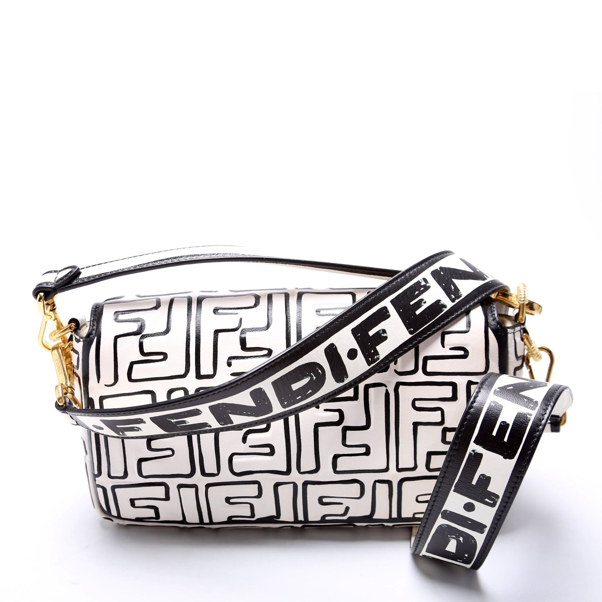 Fendi 8BR600 X Joshua Videsuette Black/White Bag