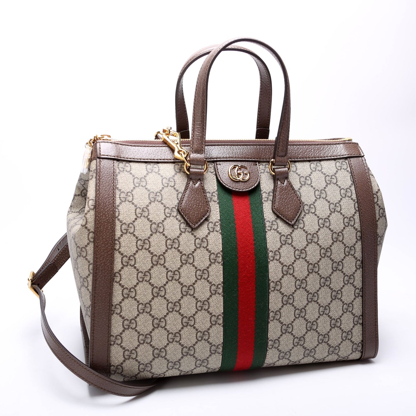 Gucci 524537 Ophidia GG Medium Tote Brown Bag