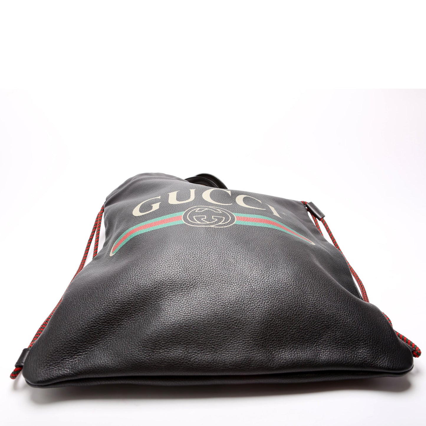 Gucci 494053 Retro Logo Drawstring Backpack Black Bag