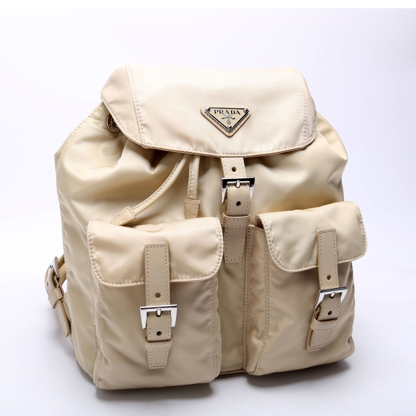 Prada 1BZ677 Re-Nylon Backpack Small Tan Bag