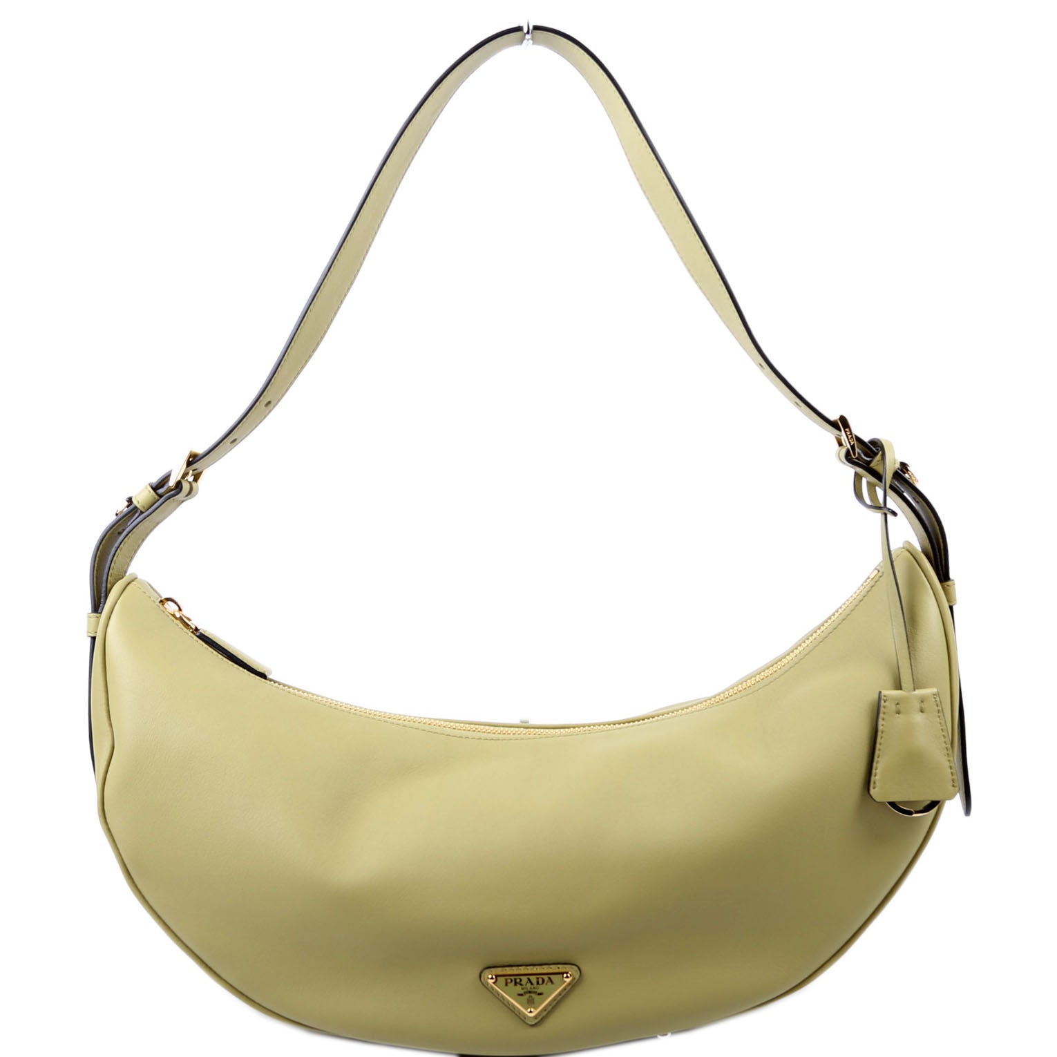 Prada 1BC255 Demi-Lune Calfskin Shoulder Large Bag