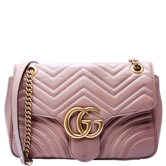 Gucci 443496 Marmont Leather Shoulder Medium Bag