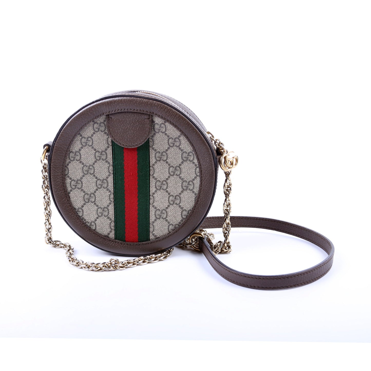 Gucci ON HOLD 550618 Ophidia GG Supreme Round Small Crossbody Bag