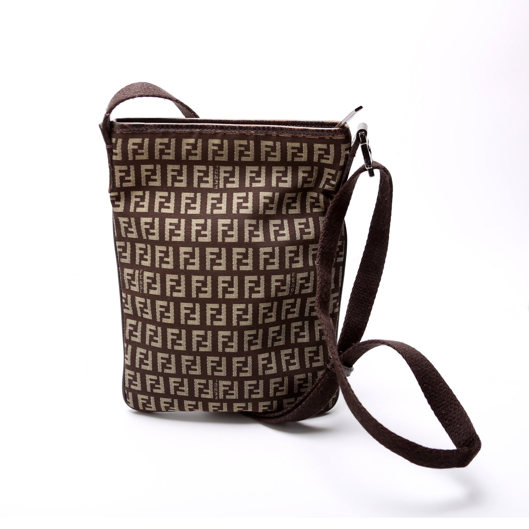 Fendi 8BT079 Zucchino Flat Small Shoulder Bag