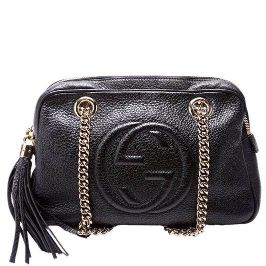 Gucci 308983 Soho Chain Shoulder Black Bag