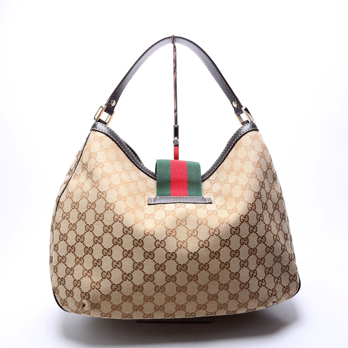Gucci 233604 GG Canvas New Ladies Web Large Hobo Bag