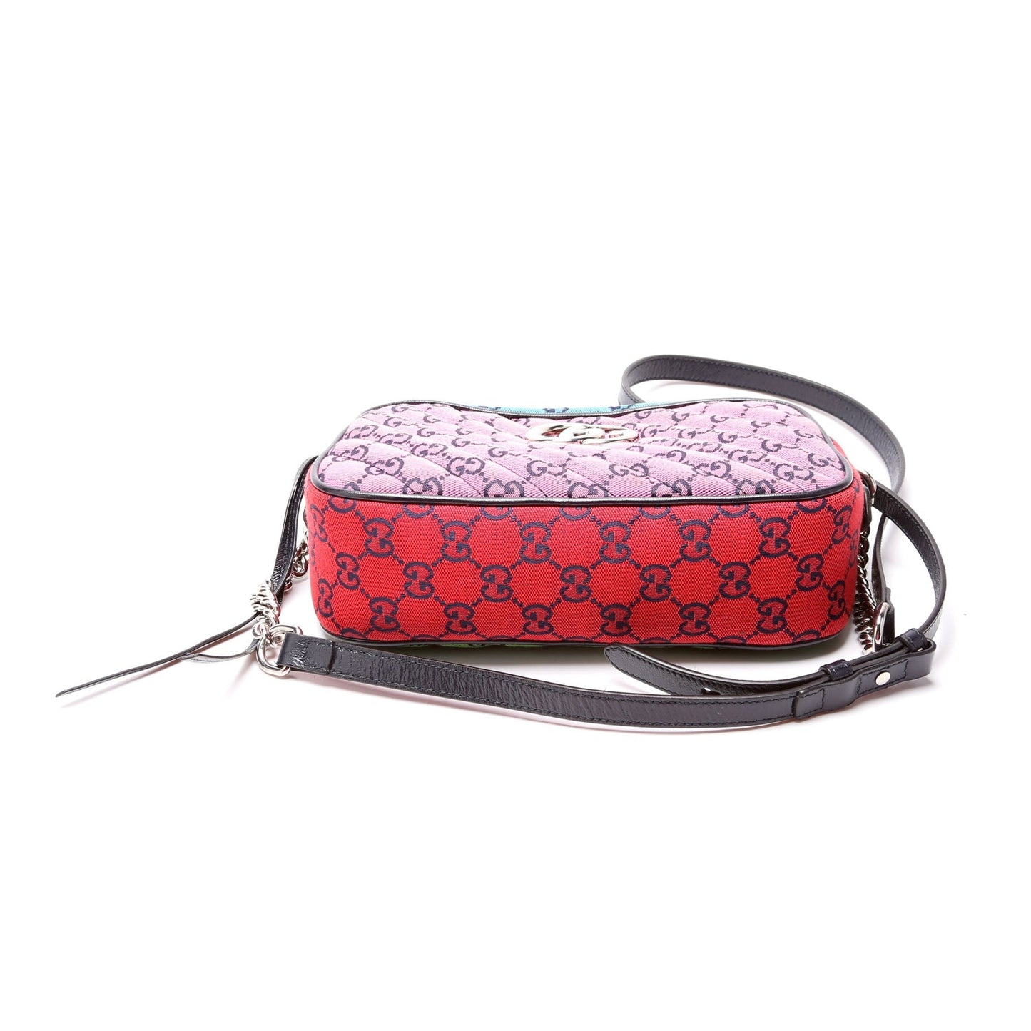 Gucci 447632 Marmont Small Multicolor Canvas Camera Multicolor Bag