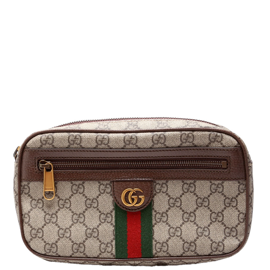 Gucci 574796 Ophidia GG Belt Brown Bag