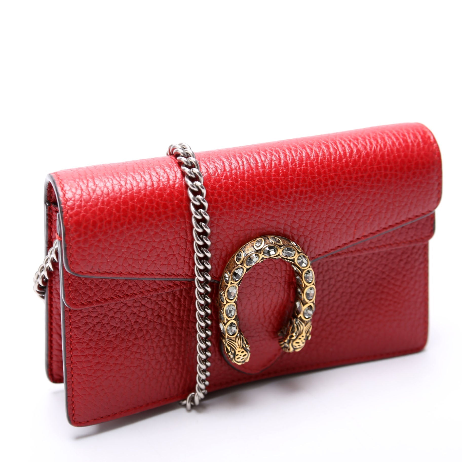 Gucci 476432 Dioysus Leather Super Mini Red Bag