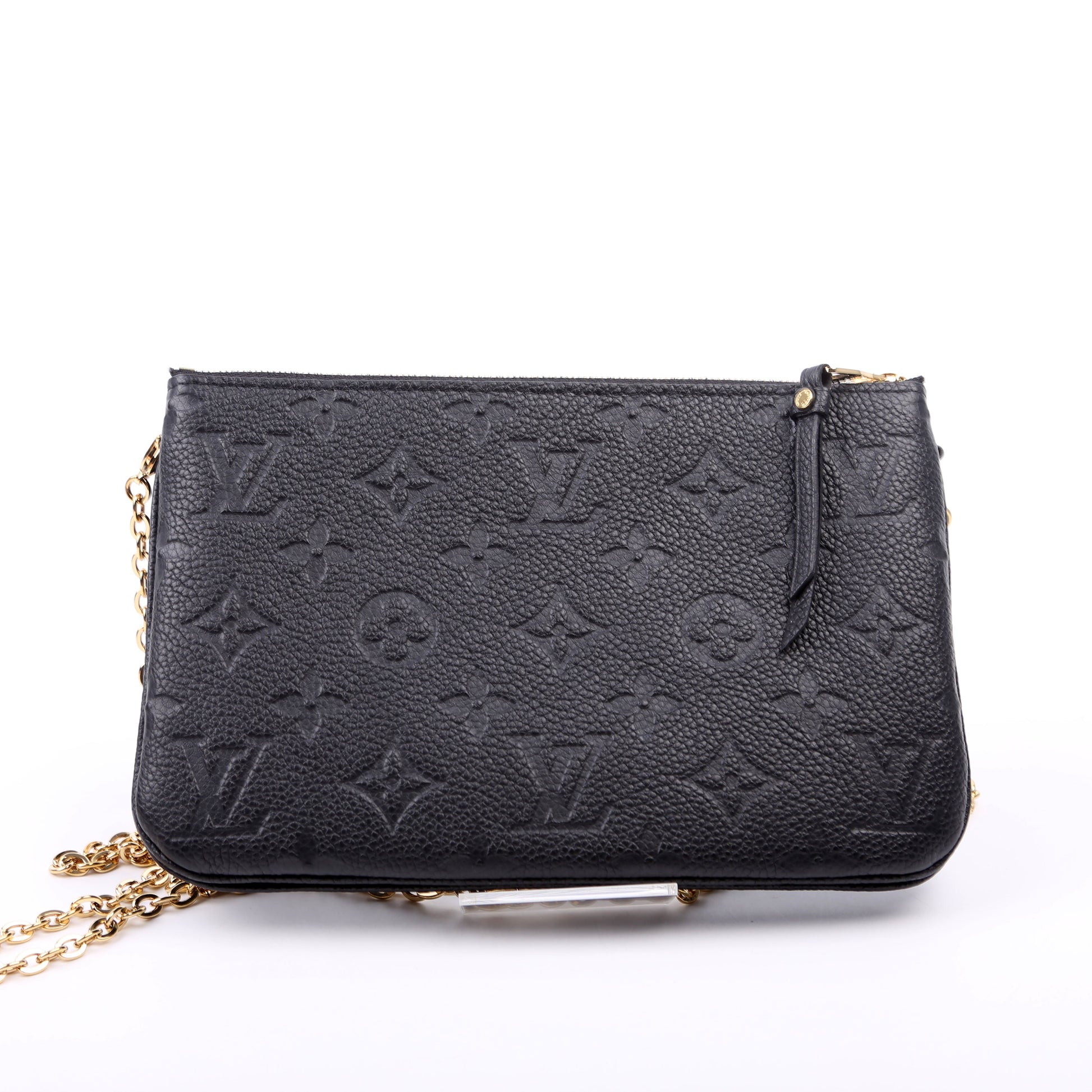 Louis Vuitton Double Zip Pochette Empreinte Black
