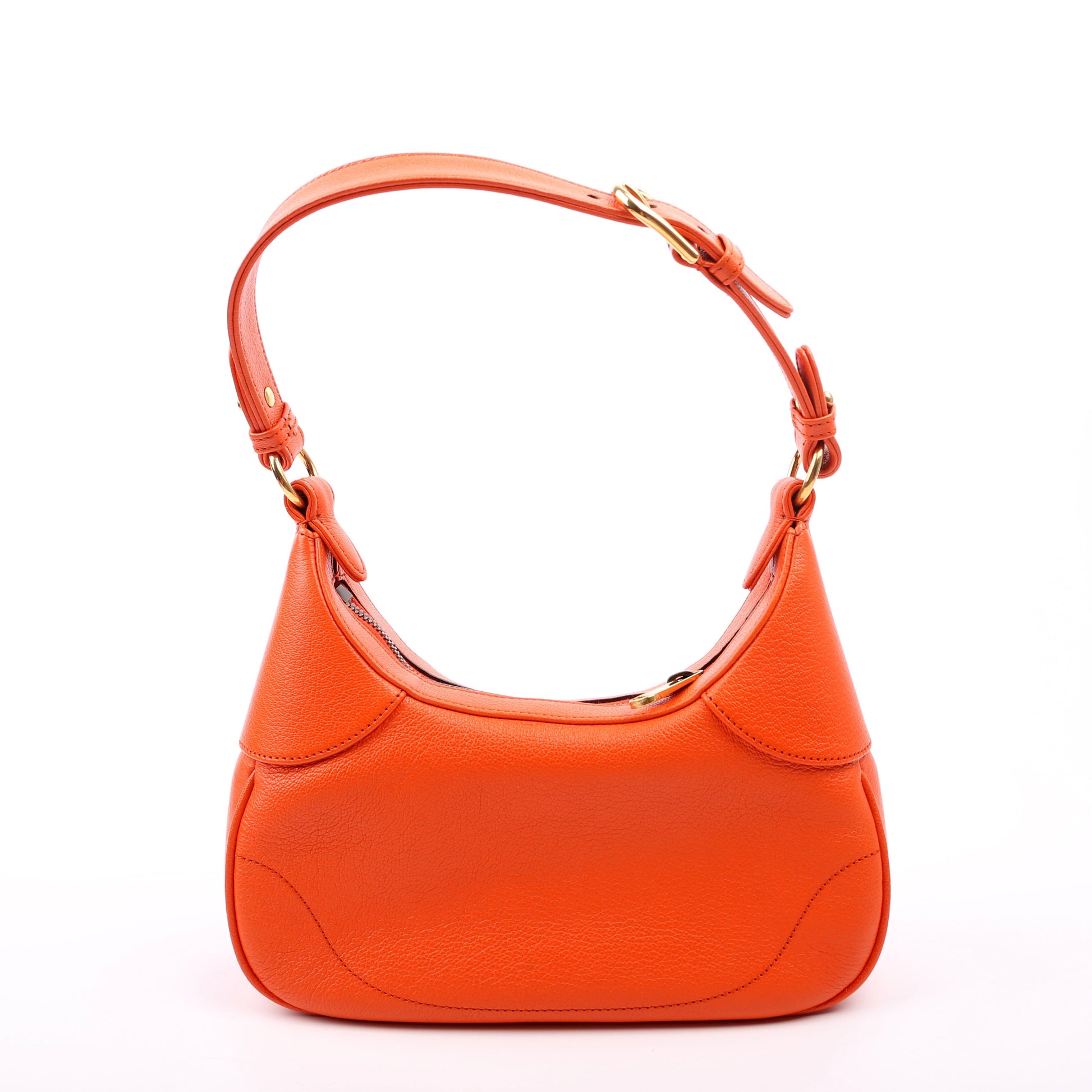 Gucci 731817 Aphrodite Leather Small Shoulder Orange Bag