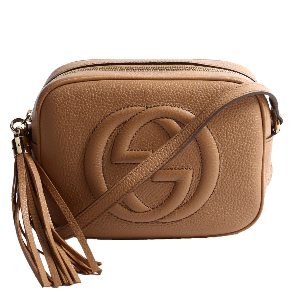 Gucci 308364 Soho Disco Crossbody Tan Bag