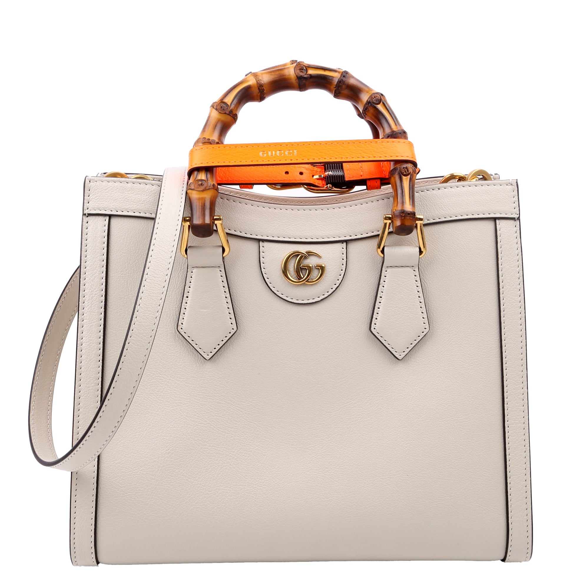 Gucci 660195 Diana Small Leather Tote White Bag