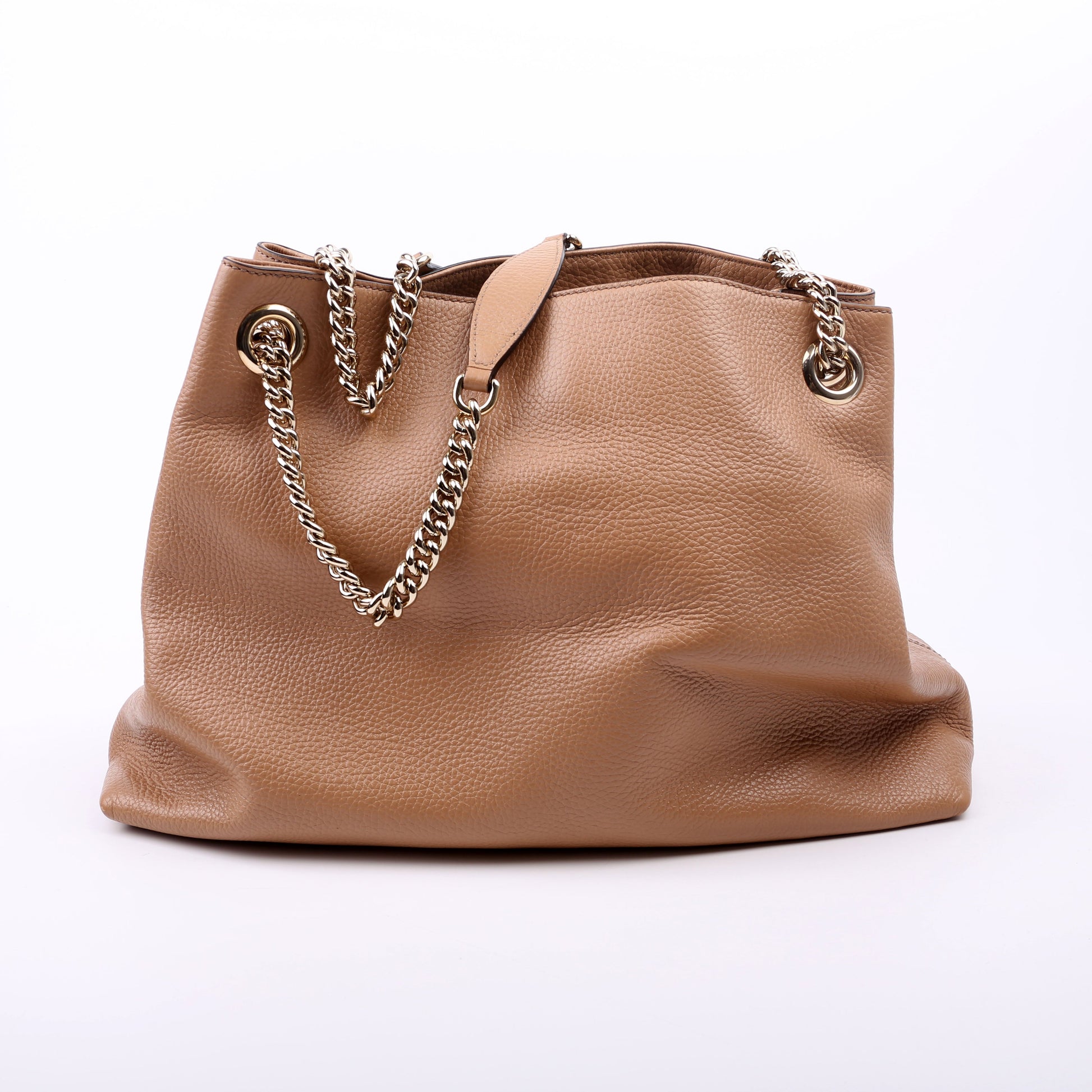 Gucci 536196 Soho Chain Tote Newer Beige Bag