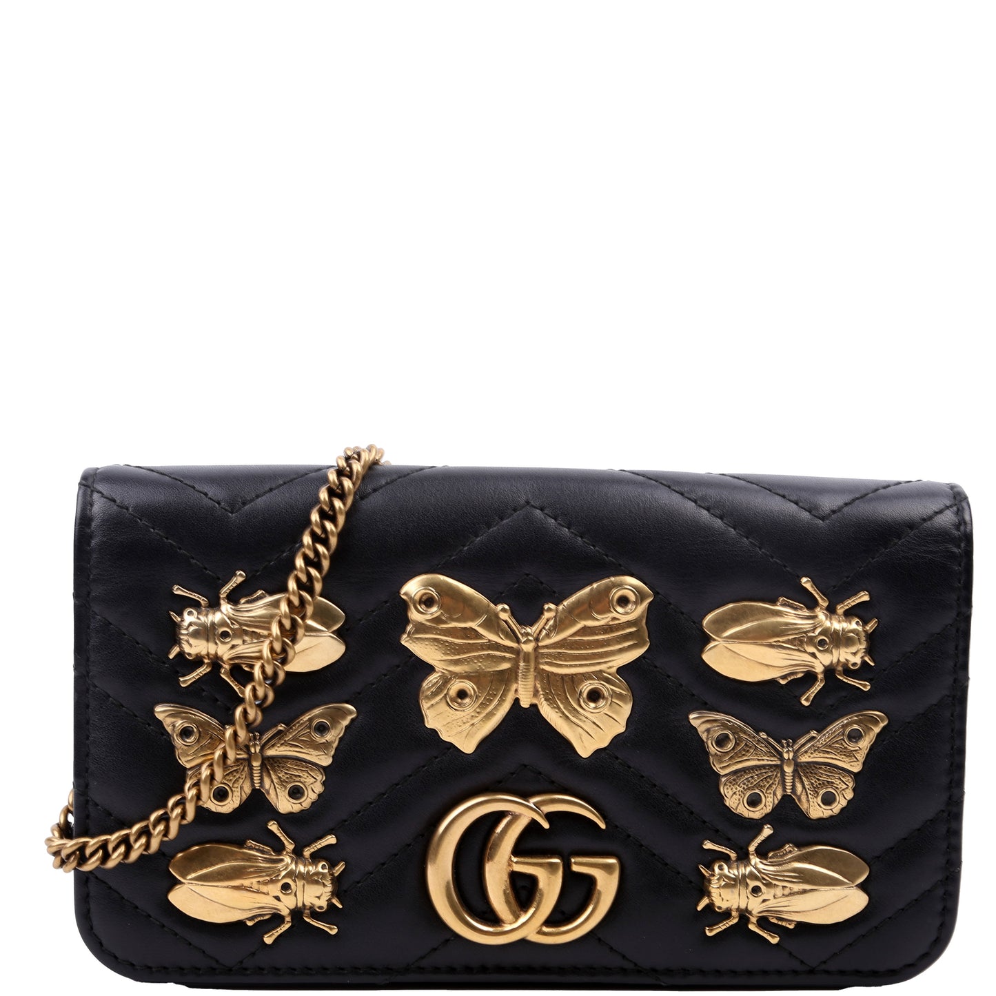Gucci 488426 GG Marmont Animal Stud Mini Bag