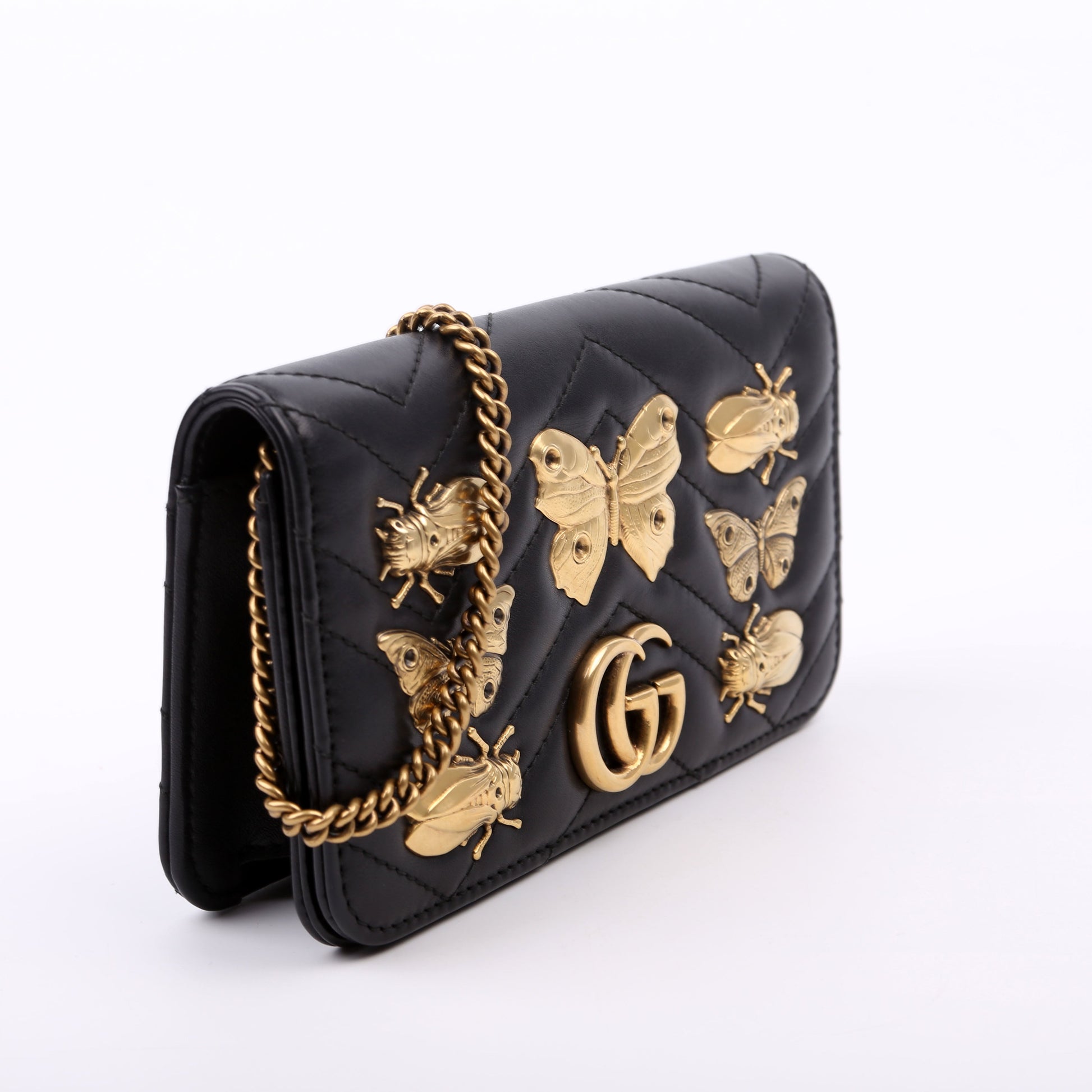 Gucci 488426 GG Marmont Animal Stud Mini Bag