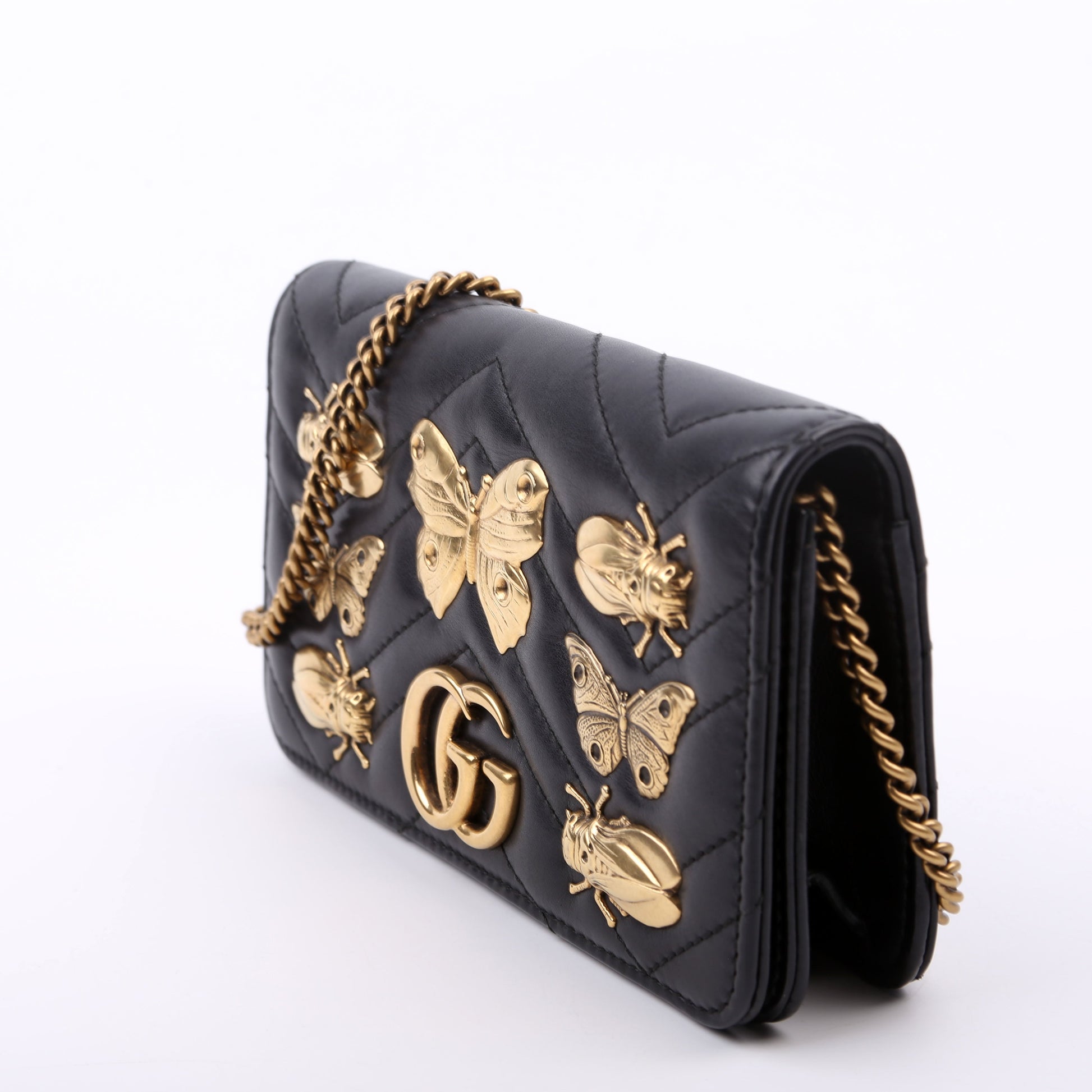 Gucci 488426 GG Marmont Animal Stud Mini Bag
