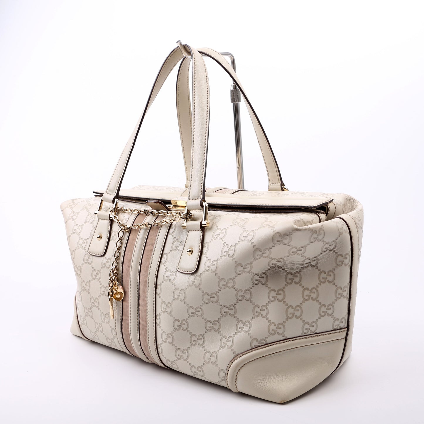 Gucci GG Treasure Boston White Bag