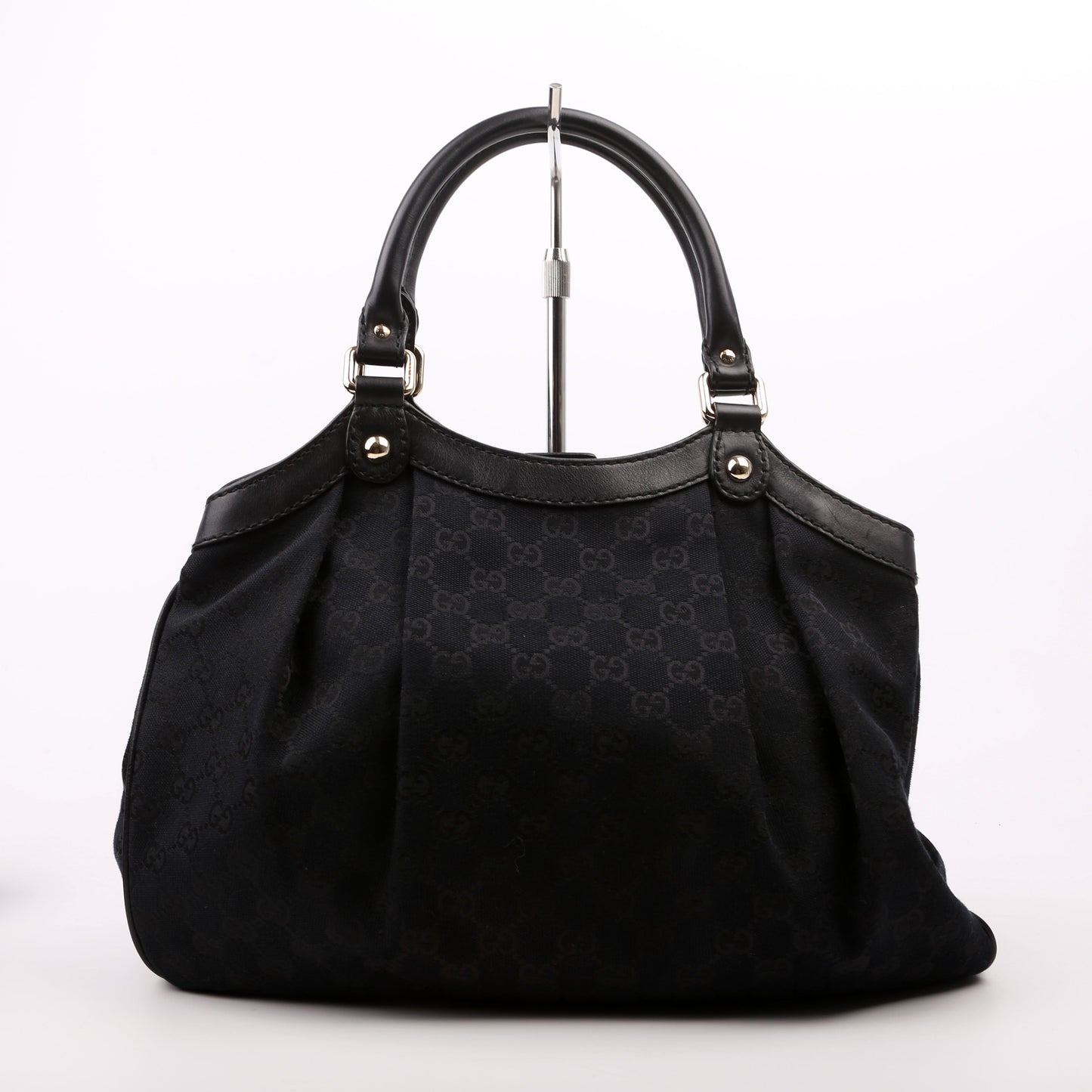 Gucci 211944 Sukey GG Canvas Medium Black Bag