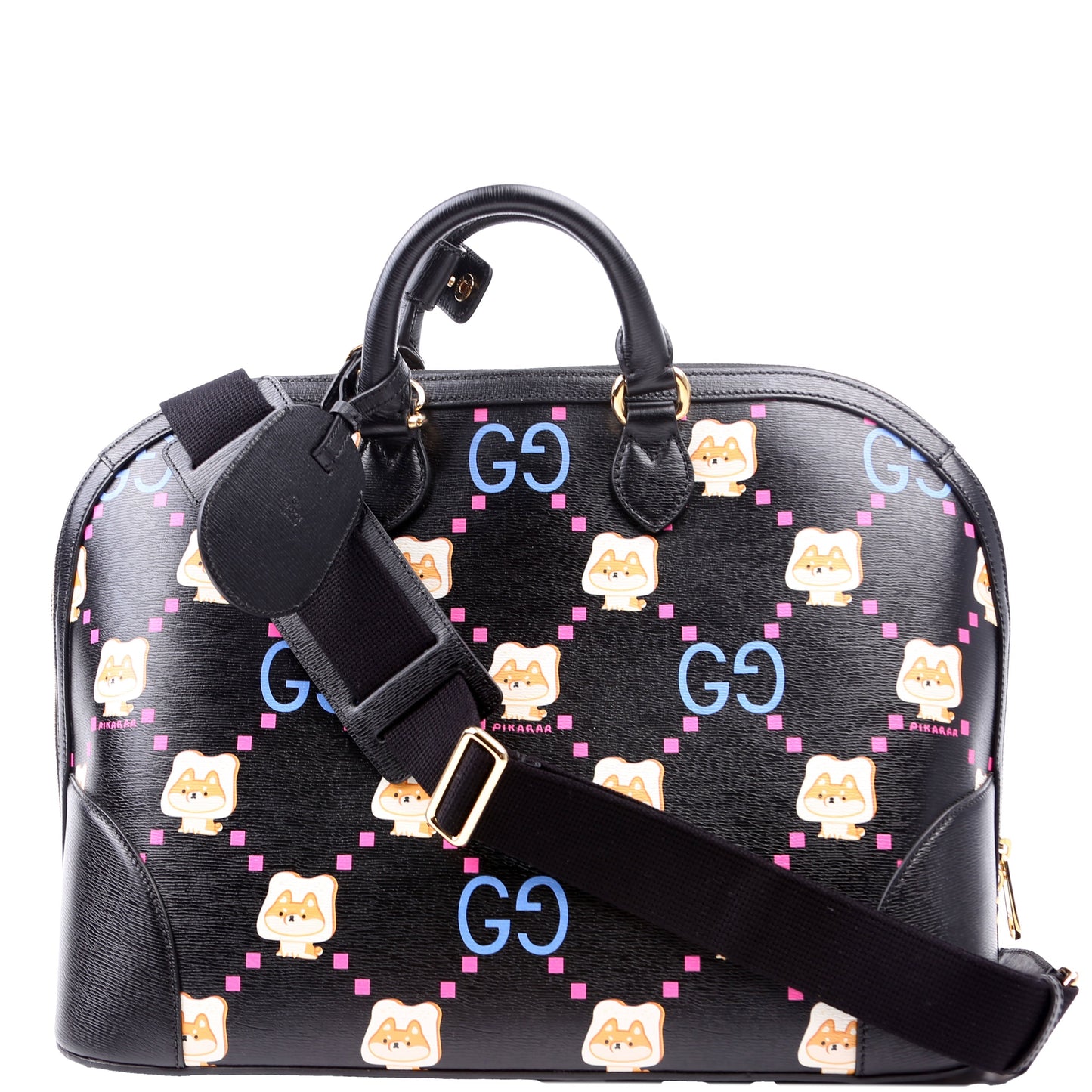 Gucci 739725 Dome Satchel Pikarar Black Bag
