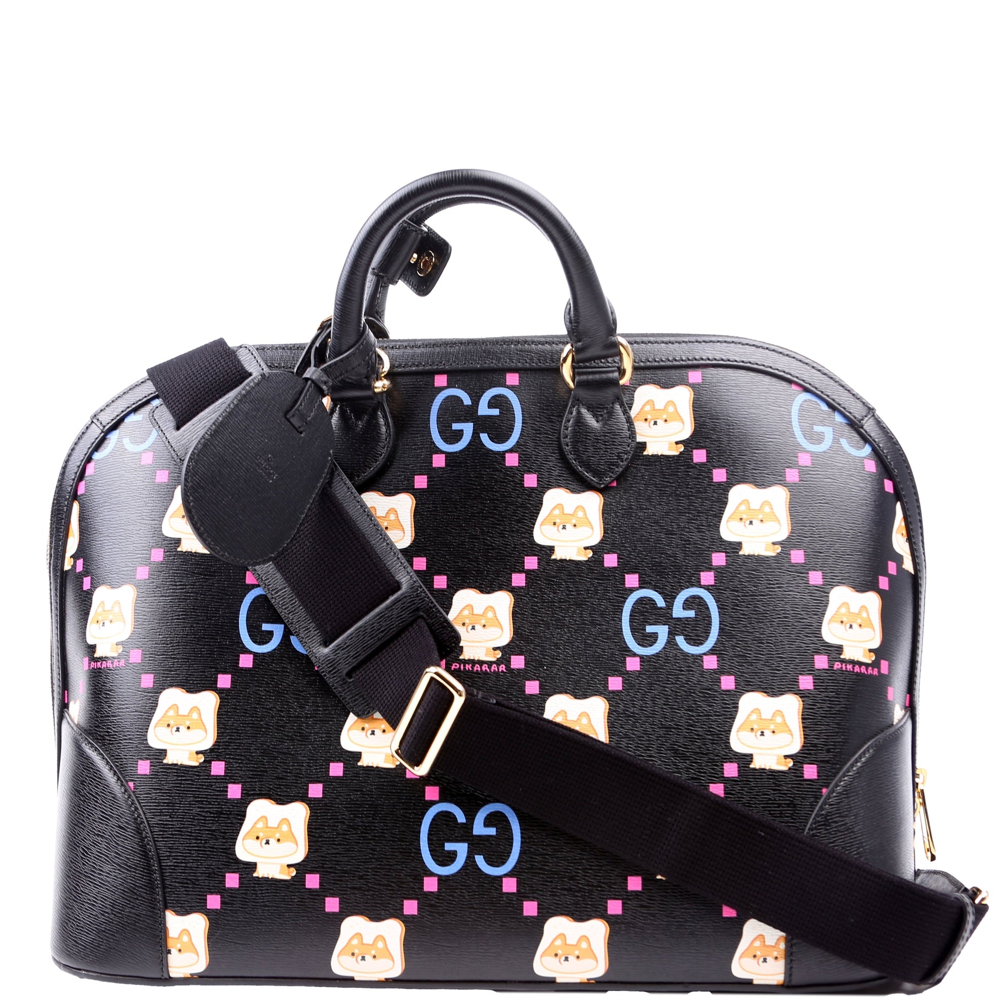 Gucci 739725 Dome Satchel Pikarar Black Bag